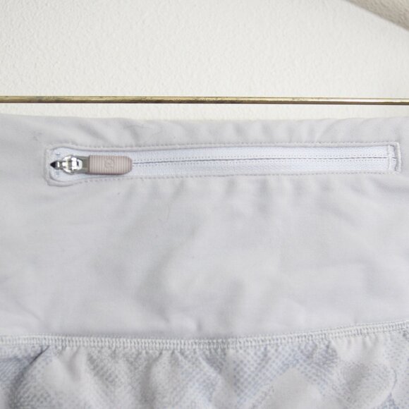 Lululemon Real Quick Short Perforated 3.5" Jasmine White Multi High Rise Liner 6 - Picture 7 of 16